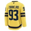 Sverige Hockeydrakt 4 Nations Face Off 2025 Fanatics Premium Mika Zibanejad Gul - Herre